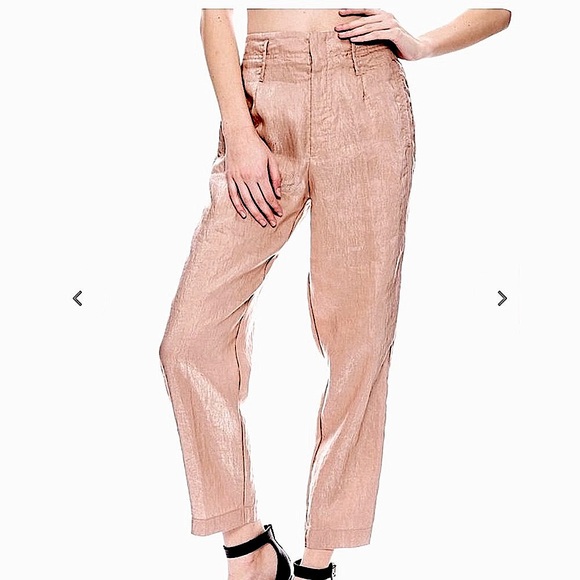 Forte_Forte Iridescent Satin Linen Trousers - Picture 3 of 7